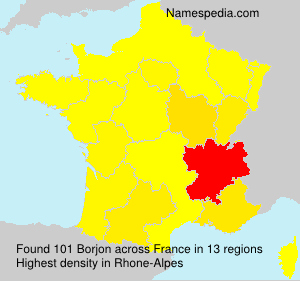 Surname Borjon in France Surname Borjon in France