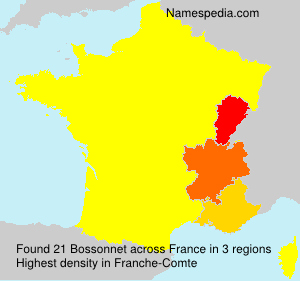 Surname Bossonnet in France Surname Bossonnet in France