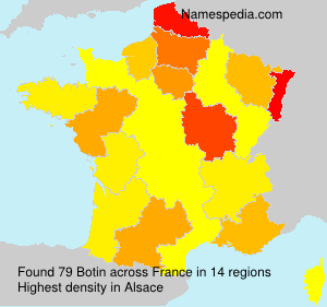 Surname Botin in France Surname Botin in France