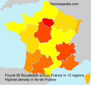 Surname Bouabdelli in France Surname Bouabdelli in France