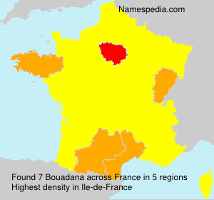 Surname Bouadana in France Surname Bouadana in France