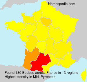 Surname Boubee in France Surname Boubee in France