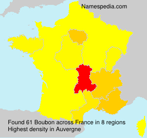 Surname Boubon in France Surname Boubon in France