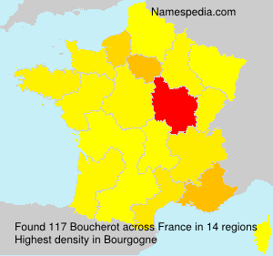 Surname Boucherot in France Surname Boucherot in France
