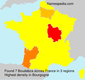 Surname Boudabza in France Surname Boudabza in France
