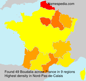 Surname Boudalia in France Surname Boudalia in France