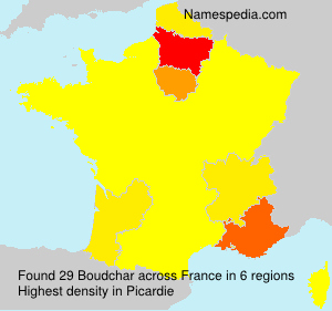 Surname Boudchar in France Surname Boudchar in France