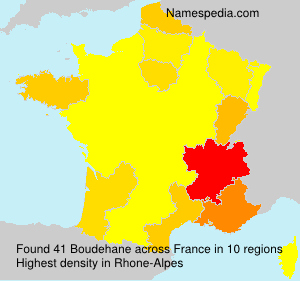 Surname Boudehane in France