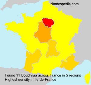 Surname Boudhraa in France Surname Boudhraa in France