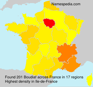 Surname Boudiaf in France Surname Boudiaf in France