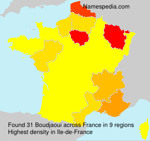 Surname Boudjaoui in France Surname Boudjaoui in France
