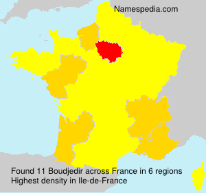 Surname Boudjedir in France Surname Boudjedir in France