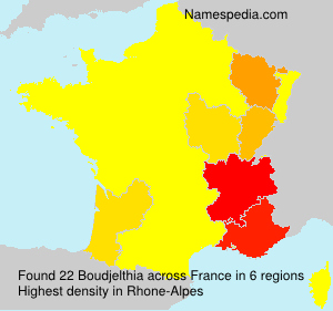 Surname Boudjelthia in France Surname Boudjelthia in France