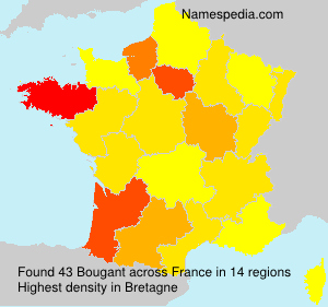 Surname Bougant in France Surname Bougant in France