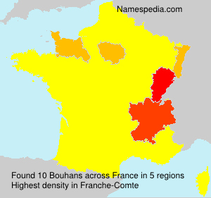 Surname Bouhans in France Surname Bouhans in France