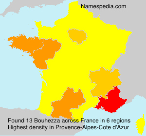 Surname Bouhezza in France Surname Bouhezza in France