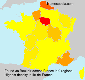 Surname Boukdir in France Surname Boukdir in France