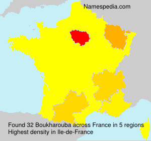 Surname Boukharouba in France Surname Boukharouba in France