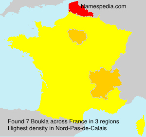 Surname Boukla in France Surname Boukla in France