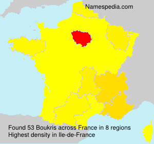 Surname Boukris in France Surname Boukris in France