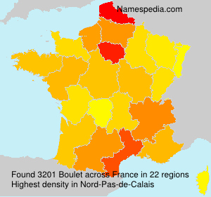 Surname Boulet in France Surname Boulet in France