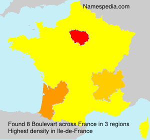 Surname Boulevart in France Surname Boulevart in France