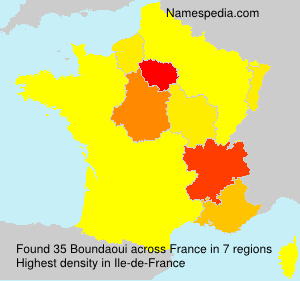 Surname Boundaoui in France Surname Boundaoui in France