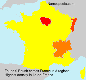 Surname Bounit in France Surname Bounit in France