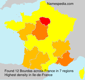 Surname Bourdas in France