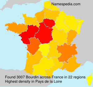 Surname Bourdin in France Surname Bourdin in France