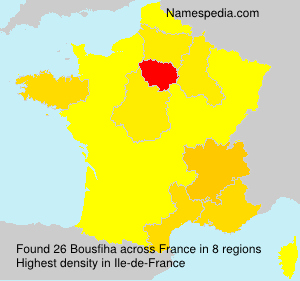 Surname Bousfiha in France Surname Bousfiha in France