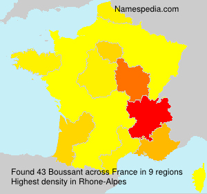 Surname Boussant in France Surname Boussant in France