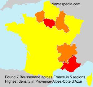 Surname Boussenane in France Surname Boussenane in France