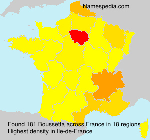 Surname Boussetta in France Surname Boussetta in France
