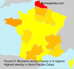 Surname Boutaine in France Surname Boutaine in France