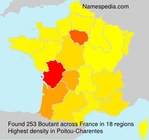 Surname Boutant in France Surname Boutant in France