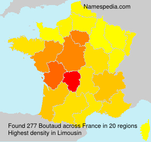 Surname Boutaud in France Surname Boutaud in France