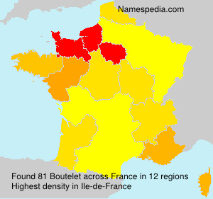 Surname Boutelet in France Surname Boutelet in France