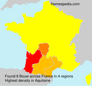 Surname Bouw in France Surname Bouw in France