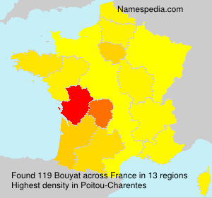 Surname Bouyat in France Surname Bouyat in France