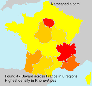 Surname Bovard in France Surname Bovard in France