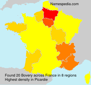 Surname Bovery in France Surname Bovery in France