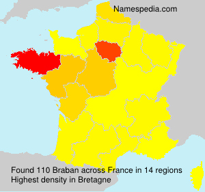 Surname Braban in France
