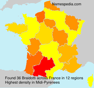 Surname Braidotti in France Surname Braidotti in France