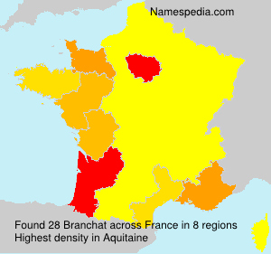 Surname Branchat in France Surname Branchat in France