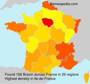 Surname Bravin in France Surname Bravin in France