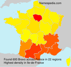 Surname Bravo in France Surname Bravo in France