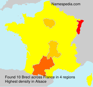 Surname Brecl in France Surname Brecl in France