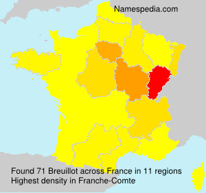 Surname Breuillot in France Surname Breuillot in France