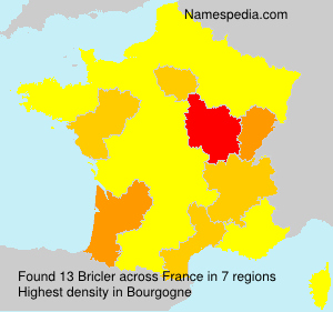 Surname Bricler in France Surname Bricler in France